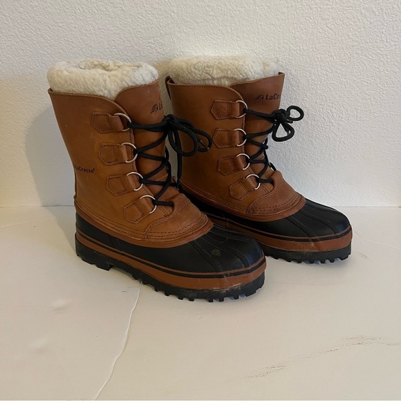 Lacrosse Womens Insulated Leather Rubber Steel Shank Boots - Picture 2 of 13